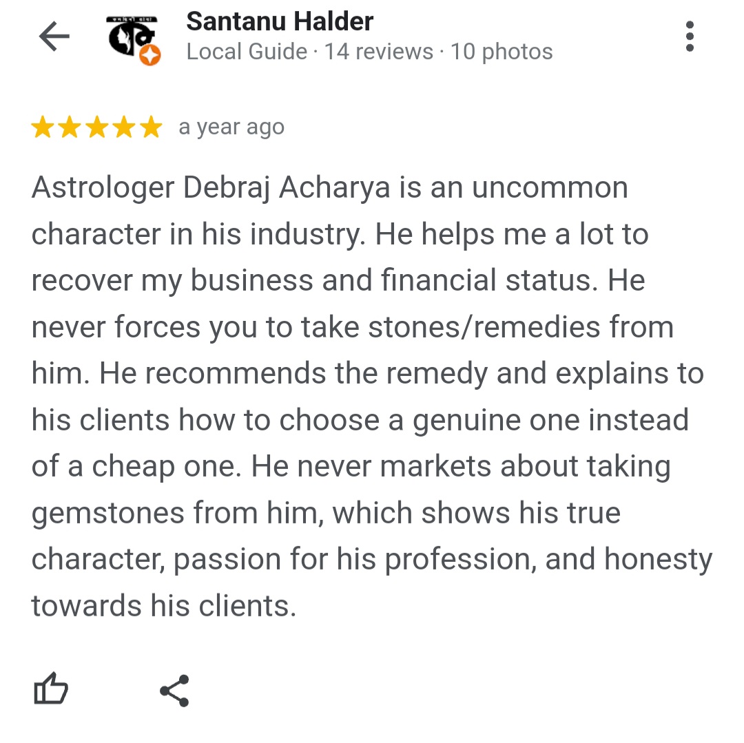 Client Feedback of Best Astrologer Debraj Acharya