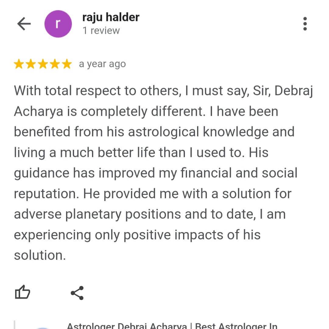 Client Feedback of Best Astrologer Debraj Acharya