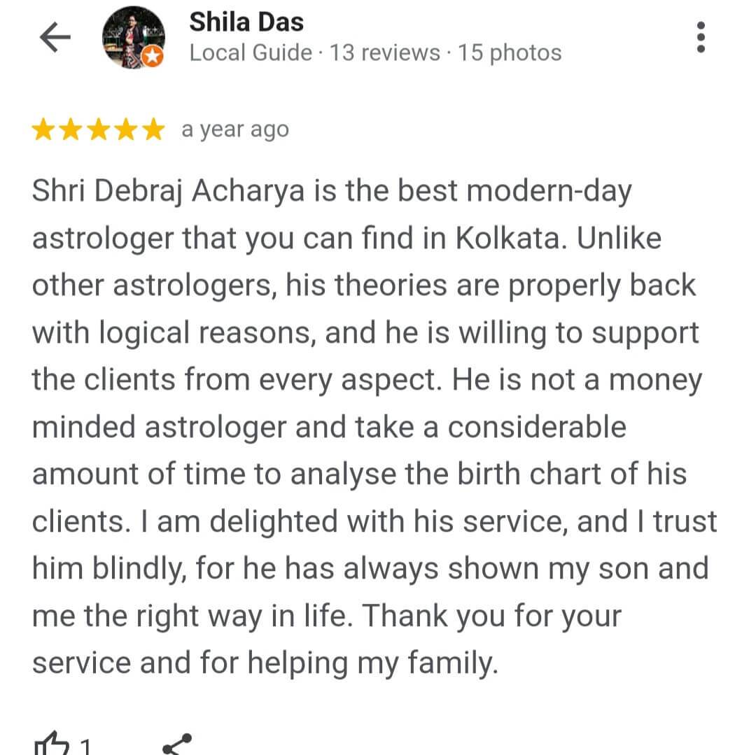Client Feedback of Best Astrologer Debraj Acharya