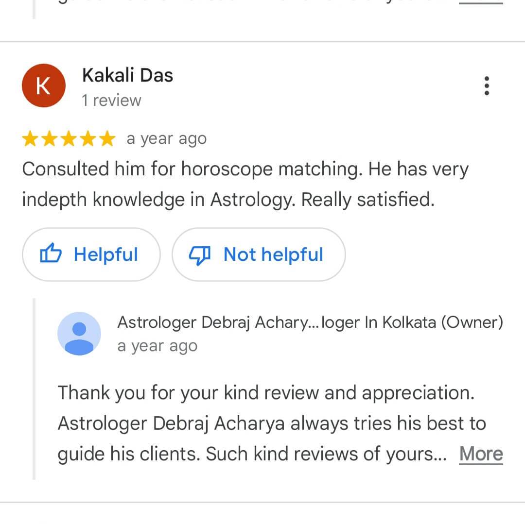 Client Feedback of Best Astrologer Debraj Acharya